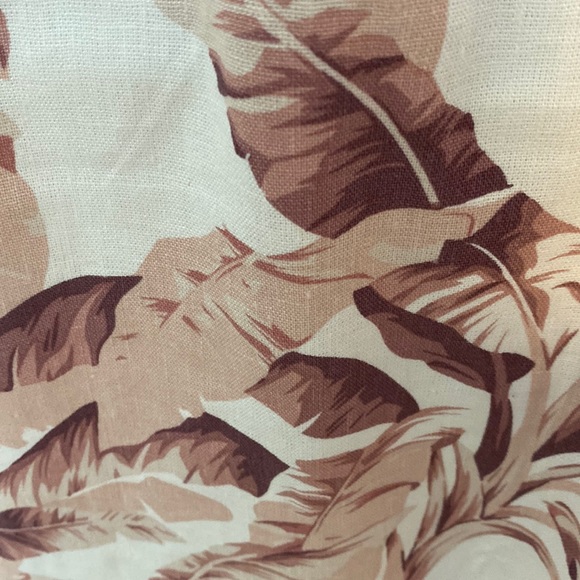 NWOT House of Harlow 1960 Palm Leaf Smock Linen Blend Midi Dress White P… - Picture 7 of 12